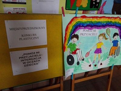 Zdjęcie 2 - POMÓŻ MI PRZYJACIELU - INTEGRACJA W OCZACH DZIECKA.... ROZSTRZYGNIĘCIE MIĘDZYPRZEDSZKOLNEGO KONKURSU PLASTYCZNEGO